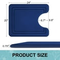 thumbnail image 2 of Smiry Memory Foam Toilet Rugs U-Shaped 20"x 24", Ultra Soft Absorbent Bathroom Rug, Non-Slip Machine Washable Contour Bath Rug, Navy Blue, 2 of 8