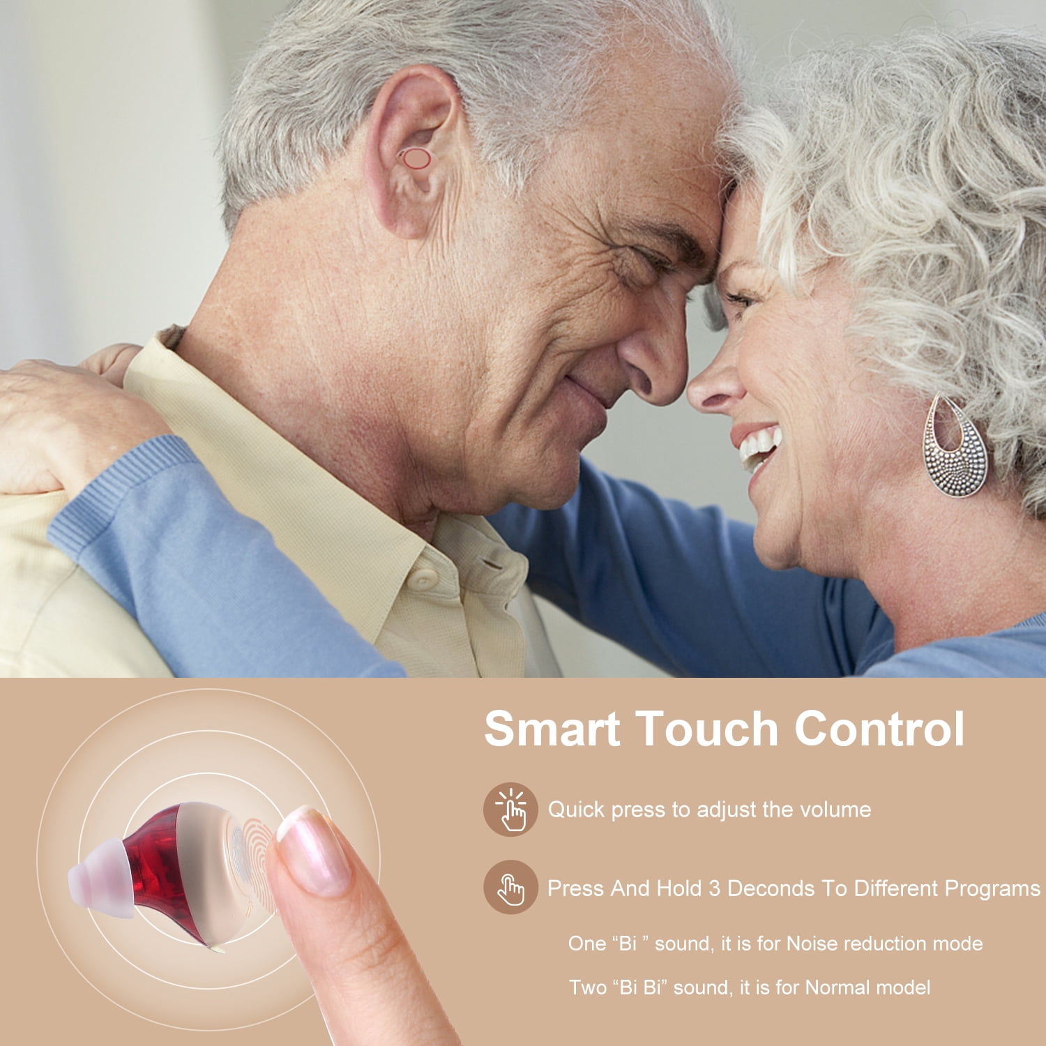 Hearing Digital Personal Sound Amplifiers Devices for Adults Noise Cancelling Hearing Devices with Charging Box