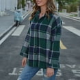 thumbnail image 7 of Winter Coats For Women Plus Size, Women Fashion Lattice Lapel Button Casual Long Sleeve Loose Overcoat Coat, 7 of 7