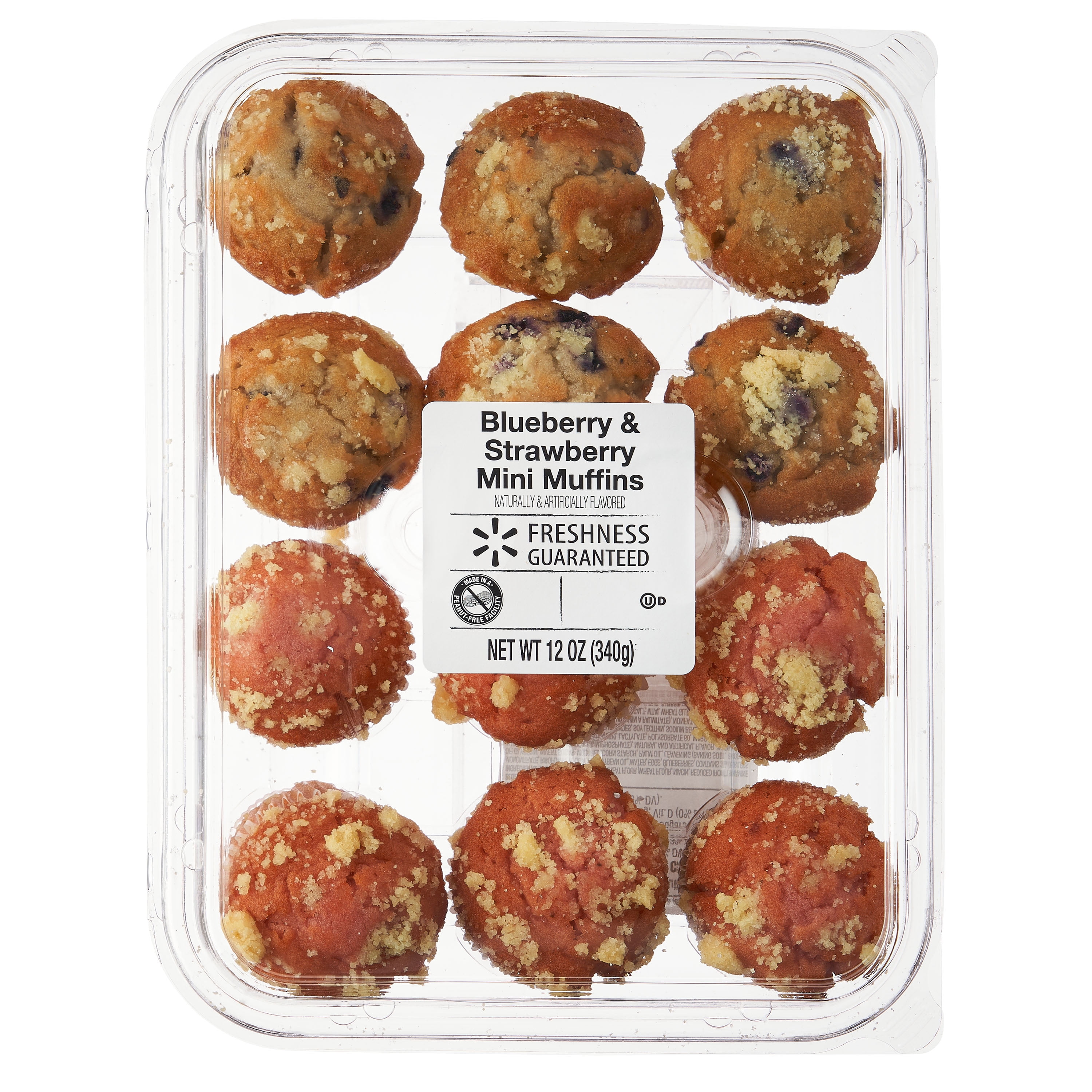 Freshness Guaranteed Blueberry & Strawberry Mini Muffins, 12 oz, 12 Count
