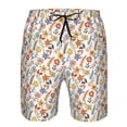 thumbnail image 4 of Naloa Retro Floral Men's Beach Shorts, Surfing shorts, Swim trunks, Quick Dry Swim Trunks for Surfing Beach Fun - Small, 4 of 9