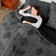 thumbnail image 4 of Feelyou Tribal Moth Skull Comforter Set 7pcs, Mandala Western Aztec Queen Bedding Sets, 4 of 8