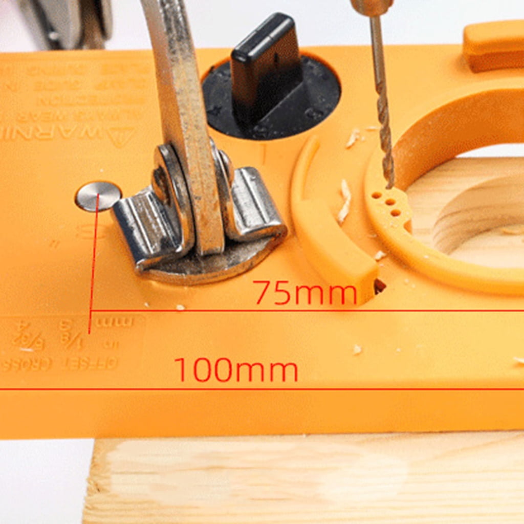 MOMOJIA 35mm Hinge Hole Jig Drill Guide Set Hinge Drilling Tool Set Woodworking Puncher