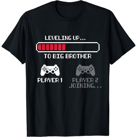 Leveling Up To Big Brother 2024 For Boys Men Vintage Gaming T-Shirt
