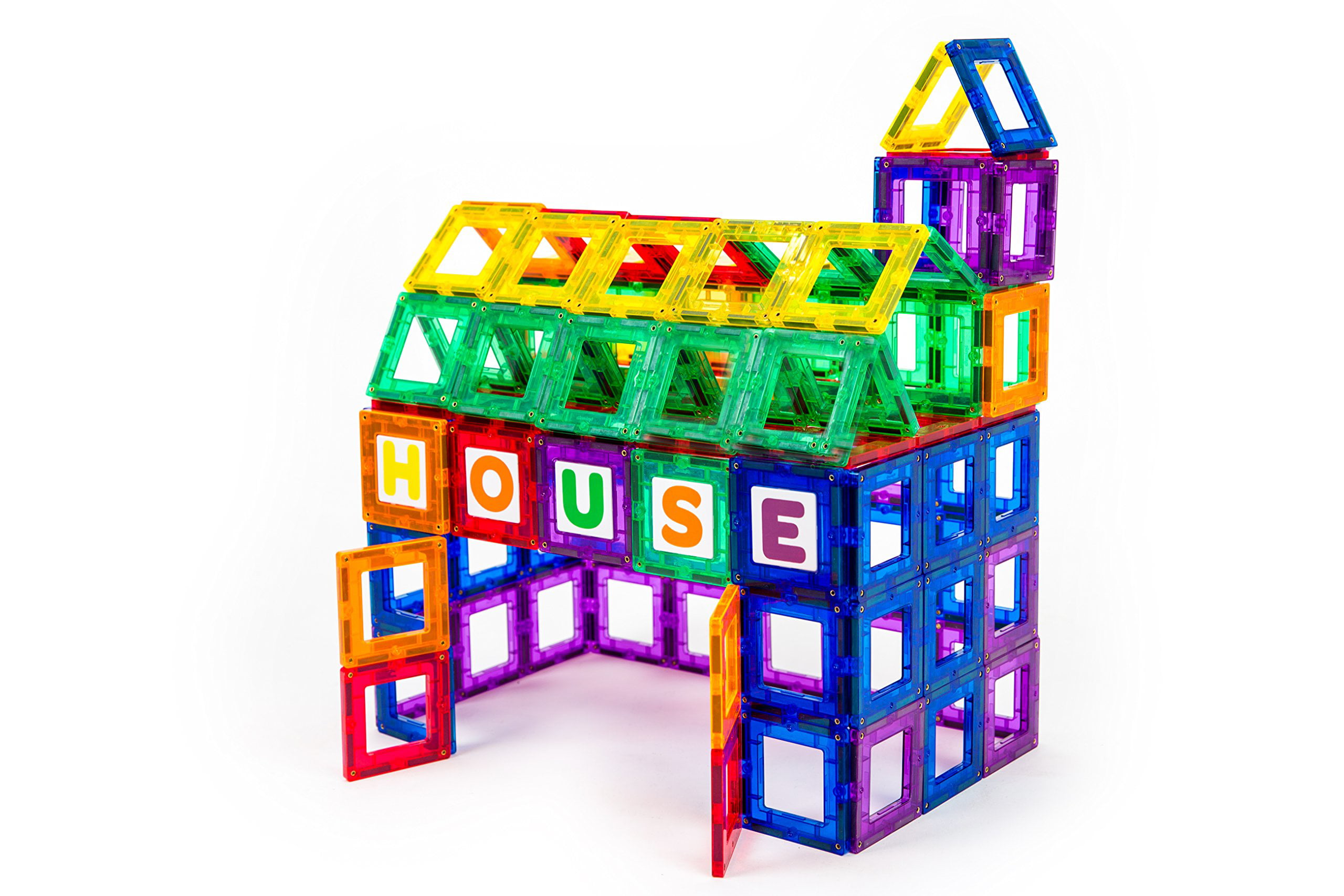 Playmags Magnetic Tile Building Set EXCLUSIVE Educational Clickins â€“ 36-Pc K 