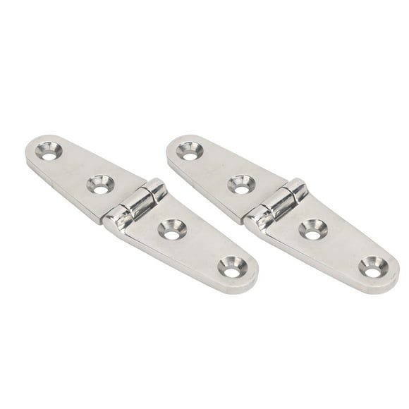 Heavy Duty Strap Hinge with Holes, Mirror Polishing Marine Strap Hinge, Boat Strap Hinge for Boat Decks, Cabinets, Sliding Doors