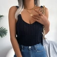 thumbnail image 3 of SNKSDGM Female Summer Tank Tops for Women Black Tank Tops for Women Crop Tank Tops for Women Summer Women's Crew Neck Knit Ribbed Basic Sleeveless S, 3 of 6