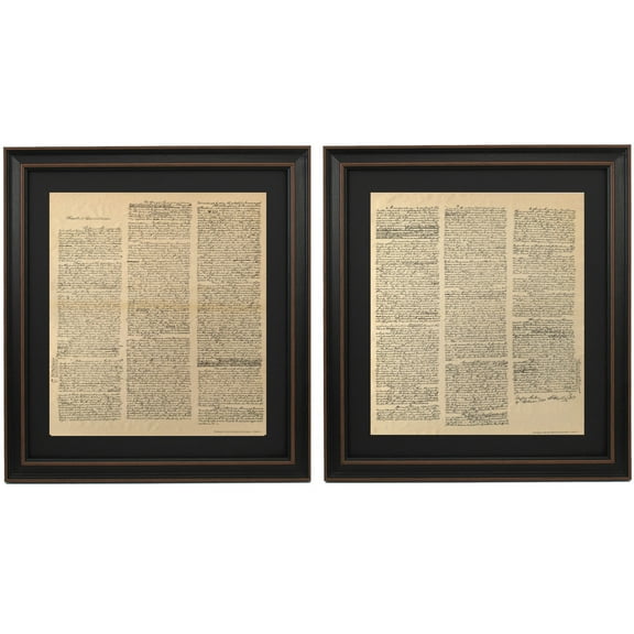 Framed Washington's Farewell Address Set. Replica Prints by Patriot Gear Company