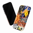 thumbnail image 3 of Abstract Mixed Media Art Phone Case with Surreal Sun, Cat Portrait, and Bold Text Escape Reality, Vibrant Colorful Protective Cover for iPhone 16 15 14 13 12 11 Pro Max Mini, 3 of 6