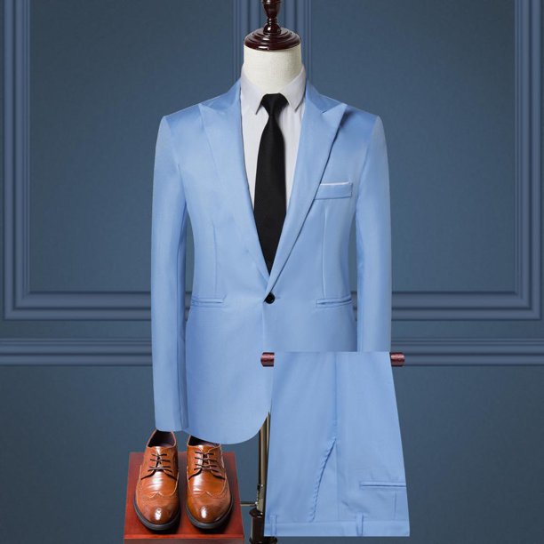 2 Piezas Conjunto De Los Hombres Traje blazer Abrigo formal Pantalones De Negocios De La Boda Coreana Oficina Estudiante Chamarra Esmoquin sjc12pangjing