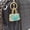 Green, variant on Jewelry bag pendant eco-friendly alloy diamond-encrusted colorful cloud pattern craft keychain