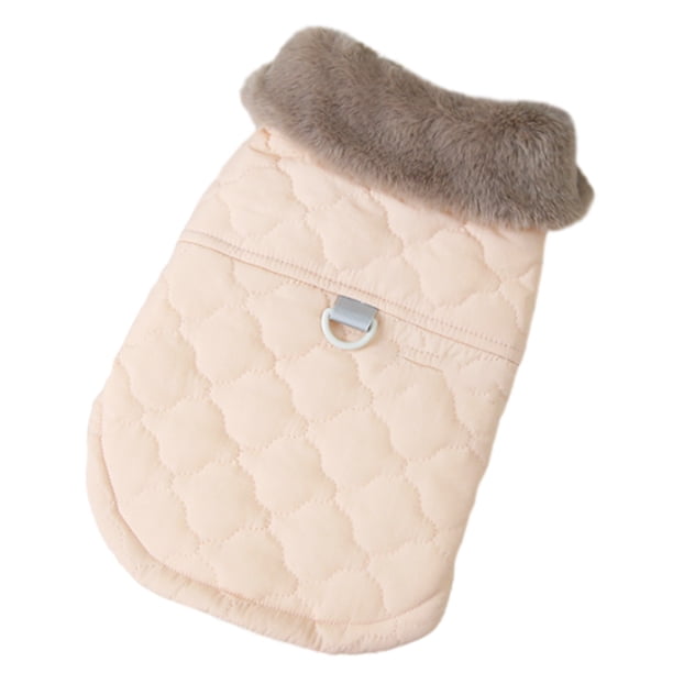 Chaqueta cálida con forro polar para perros para cachorros en invierno y clima frío, abrigo suave a prueba de viento para perros pequeños (rosa)