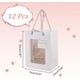 thumbnail image 2 of 12 bolsas de regalo de papel con ventana transparente, bolsas de papel kraft con asa, bolsas de regalo blancas de 5,91 x 3,94 x 7,87 pulgadas., 2 of 9