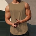 thumbnail image 2 of Men's Quick Dry Workout Tank Tops Mesh Breathable Gym Sleeveless Muscle Shirts for Active Men Size 2XL Khaki, 2 of 9