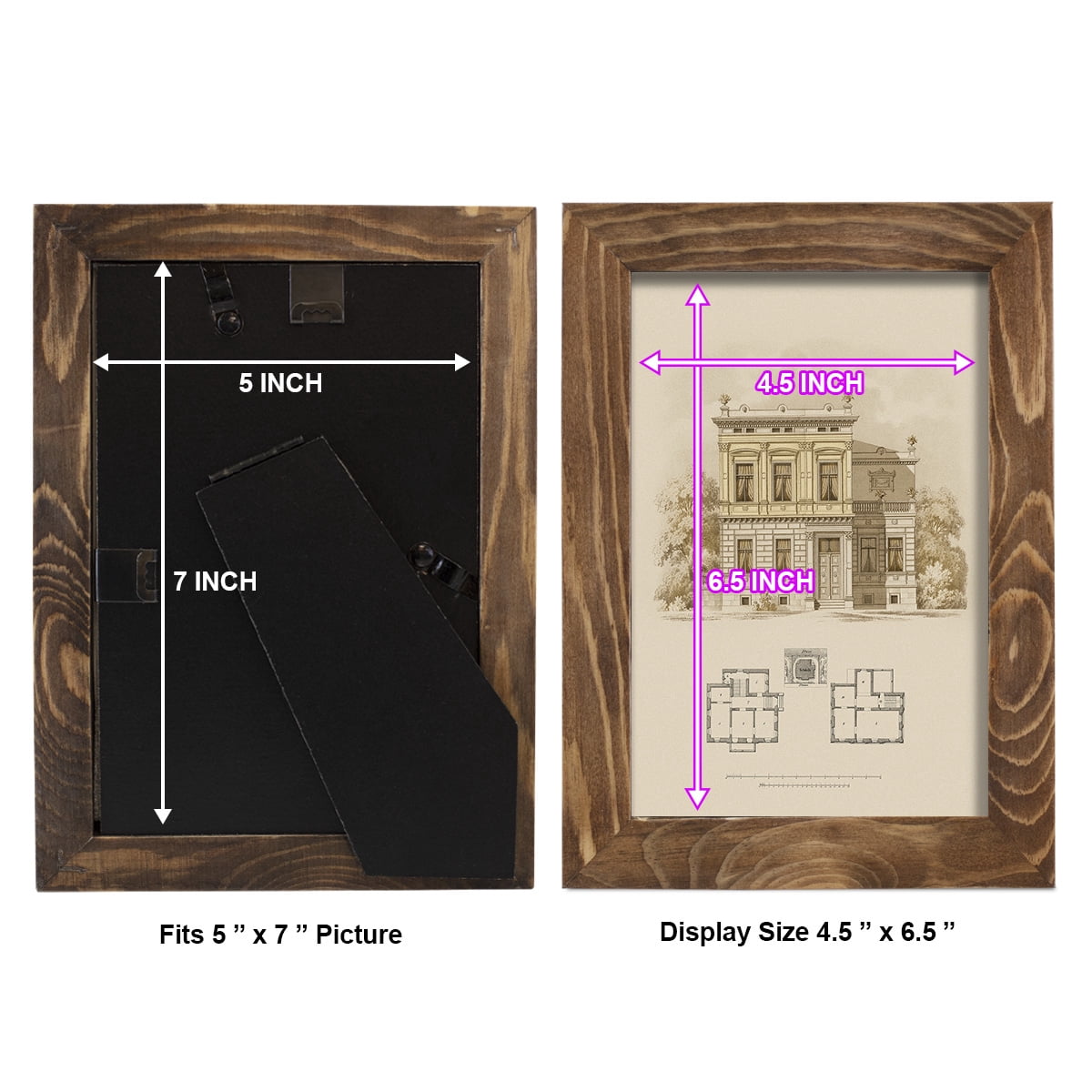 Estate and Plan III -Framed Print w/glass-Walnut