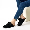 thumbnail image 5 of Ecetana Women's Suede Clogs & Mules Cork Footbed Slip On Leather Mules Indoor Outdoor Sandals, 5 of 6