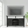 thumbnail image 2 of StorageWorks Farmhouse Corner TV Stand for TVs up to 60", Entertainment Center with Sliding Barn Doors and Storage Cabinets, Antique Black, 2 of 11