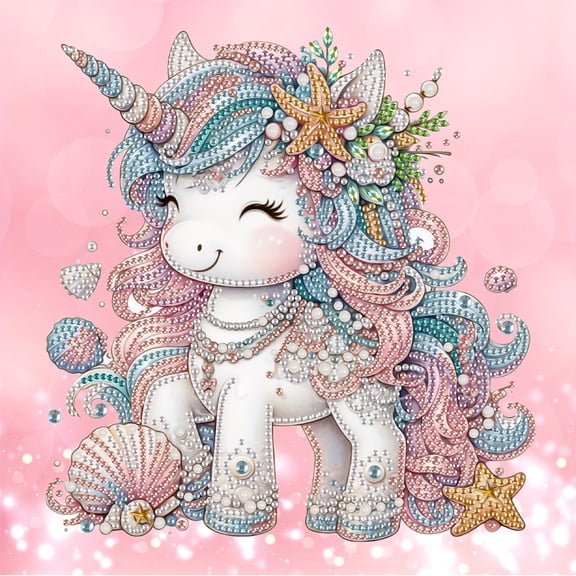 Pink Unicorn Horse Diamond Art Painting Kit