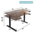 thumbnail image 6 of Electric L Shaped Standing Desk, Height Adjustable Corner Desk, Sit Stand L Computer Desk for Office with 4 Memory Presets, Under Desk Cable Basket, Side Hooks, Home Office Workstation, Rustic Brown, 6 of 11