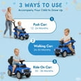 thumbnail image 3 of iRerts Ride on Push Cars 3 in 1, Licensed Ford F 150 Toddlers Ride on Toy for Kids, Foot to Floor Sliding Car with Horn, Light, Handle, Under Seat Storage, Stroller Push Cars for Toddlers 1-3, Blue, 3 of 9