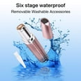 thumbnail image 6 of AmElegant PREMIUM Painless Facial Hair Removal For Women Lipstick Style - Waterproof Rechargeable Portable Hair Trimmer with LED Light and Nail File (Rose Gold), 6 of 8