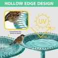 thumbnail image 3 of Bird Bath for Outside with  Removable Flower Planters Polyresin Lightweight Vintage Birdbath for Outdoors Stake Standing Bowl and Water Feeder Yard Garden Decor, 3 of 10