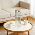 thumbnail image 6 of Acrylic Striped Water Pitcher with Lid for Home Dining, Outdoor Gatherings, Clear PC Cold Beverage Dispenser for Iced Tea, Infused Drinks, 6 of 6