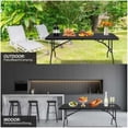 thumbnail image 2 of Bingirl PeakPursuit Table Pliante Portable de 6 Pi avec Poignée : Plastique Robuste, Hauteur Ajustable, Imperméable, Facile à Nettoyer, Capacité de 300 Lb, Pliable pour Usage Intérieur et Extérieur - Noir, 2 of 8