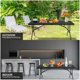 thumbnail image 3 of Qinaqin PeakPursuit 6FT Portátil Folding Mesa con cm de Alturaandle Resistente Plástico Altura Ajustable Anchoaterproof Easy to Clean 300LBS Capacity Plegable para Indoor & Outdoor Use Negro, 3 of 7