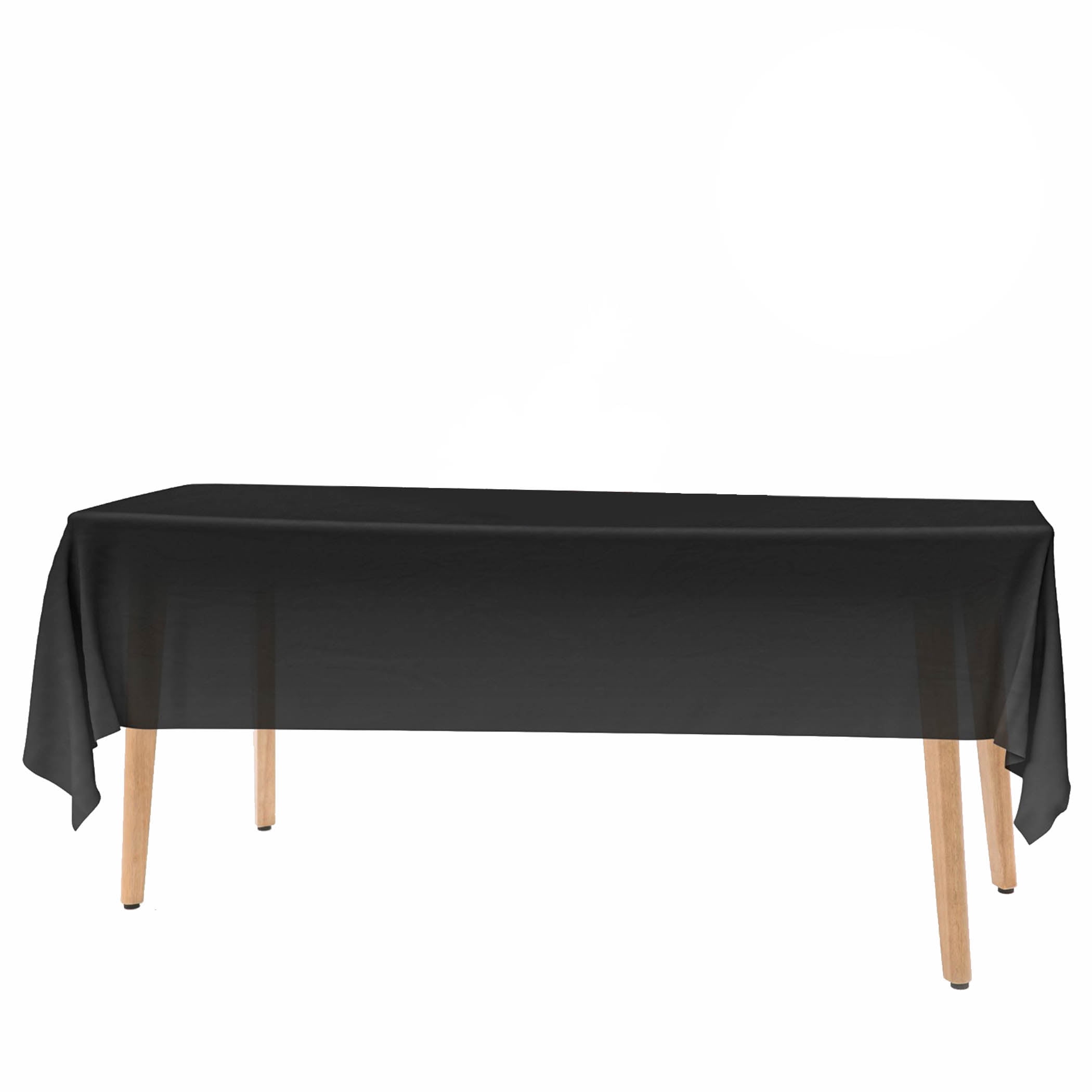 14 Pack Premium Disposable Black Plastic Tablecloth 54 x 108 in