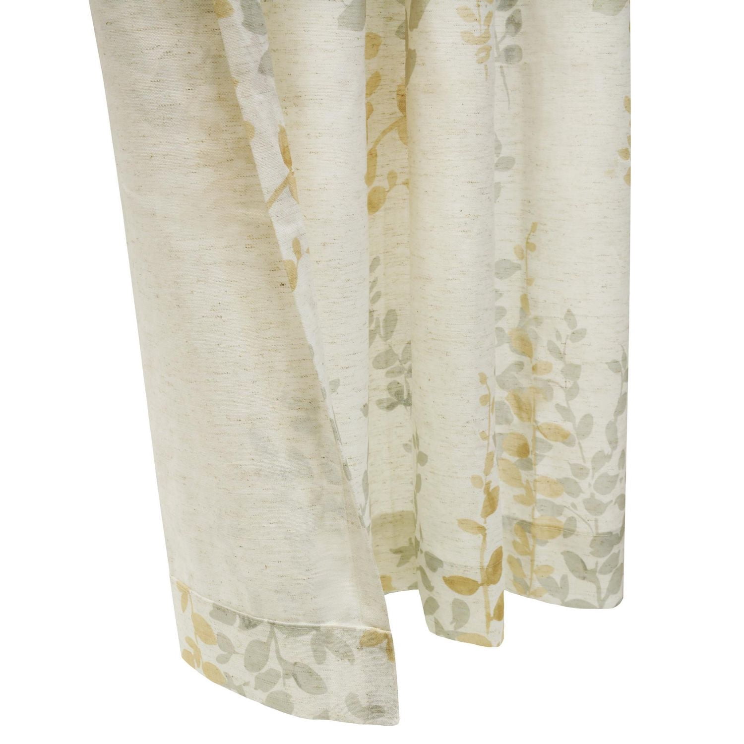 Loft Living Leszno, filtrant la lumière panneau de rideau à œillets jacquard à motif feuilles 50" x 84", ivoire