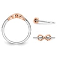 thumbnail image 5 of 14K White and Rose Gold Infinity Ring with Accent Diamonds, 5 of 5