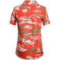 thumbnail image 2 of SSLR Hawaiian Shirt for Women Flamingo Short Sleeve Casual Button Down Shirts Beach Aloha Tops, 2 of 8