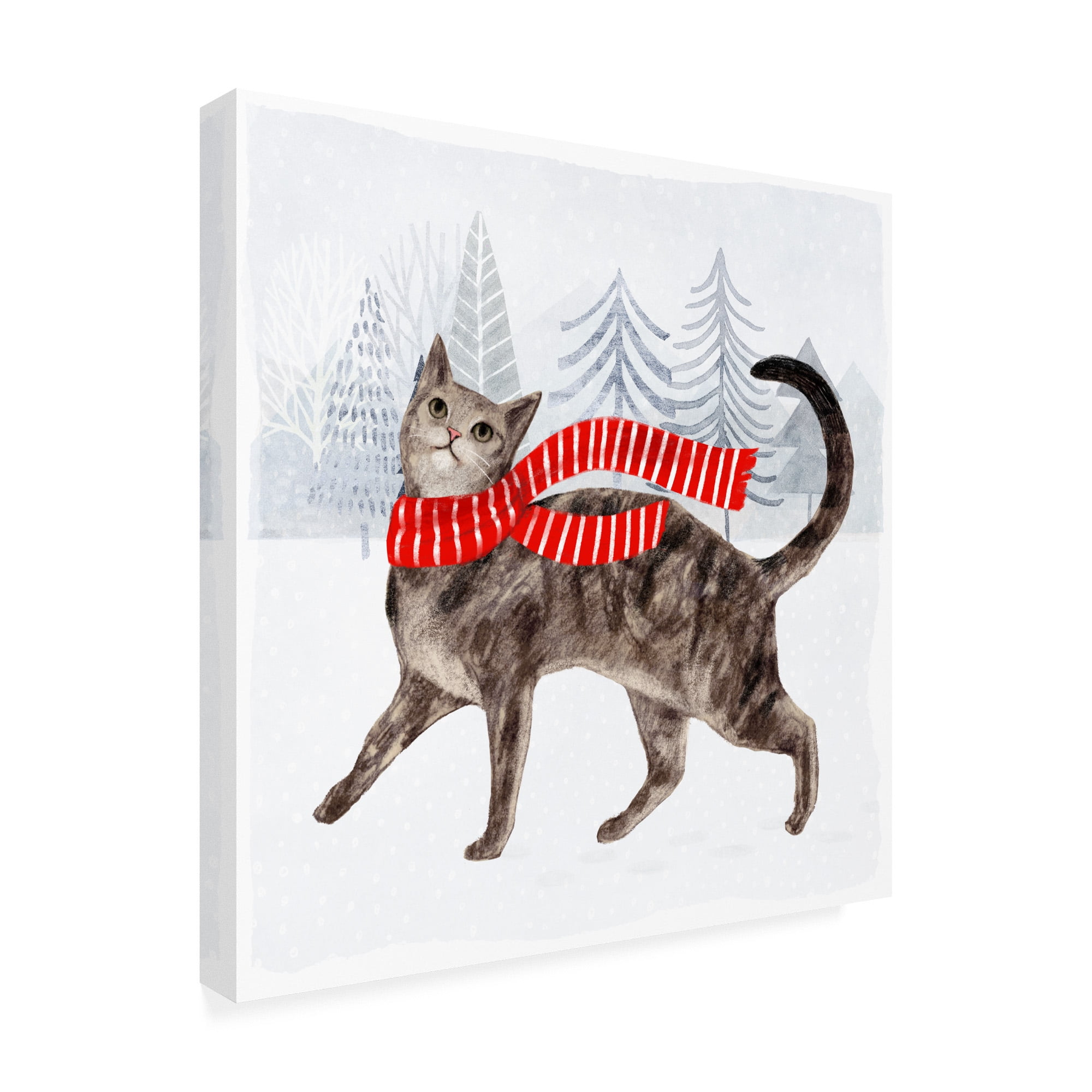 Trademark Fine Art 'Christmas Cats And Dogs I' Canvas Art by Victoria Borges