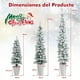 thumbnail image 3 of Conjunto de 3 Árboles de Navidad Costway Artificiales Nevados con Barriles de Metal Rellenos de Cemento, 3 of 10