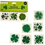 4E's Novelty 72 Pack Shamrock Tattoos Pre-Cut St. Patrick's Day Party Favors for Kids Bulk Gifts Accessories
