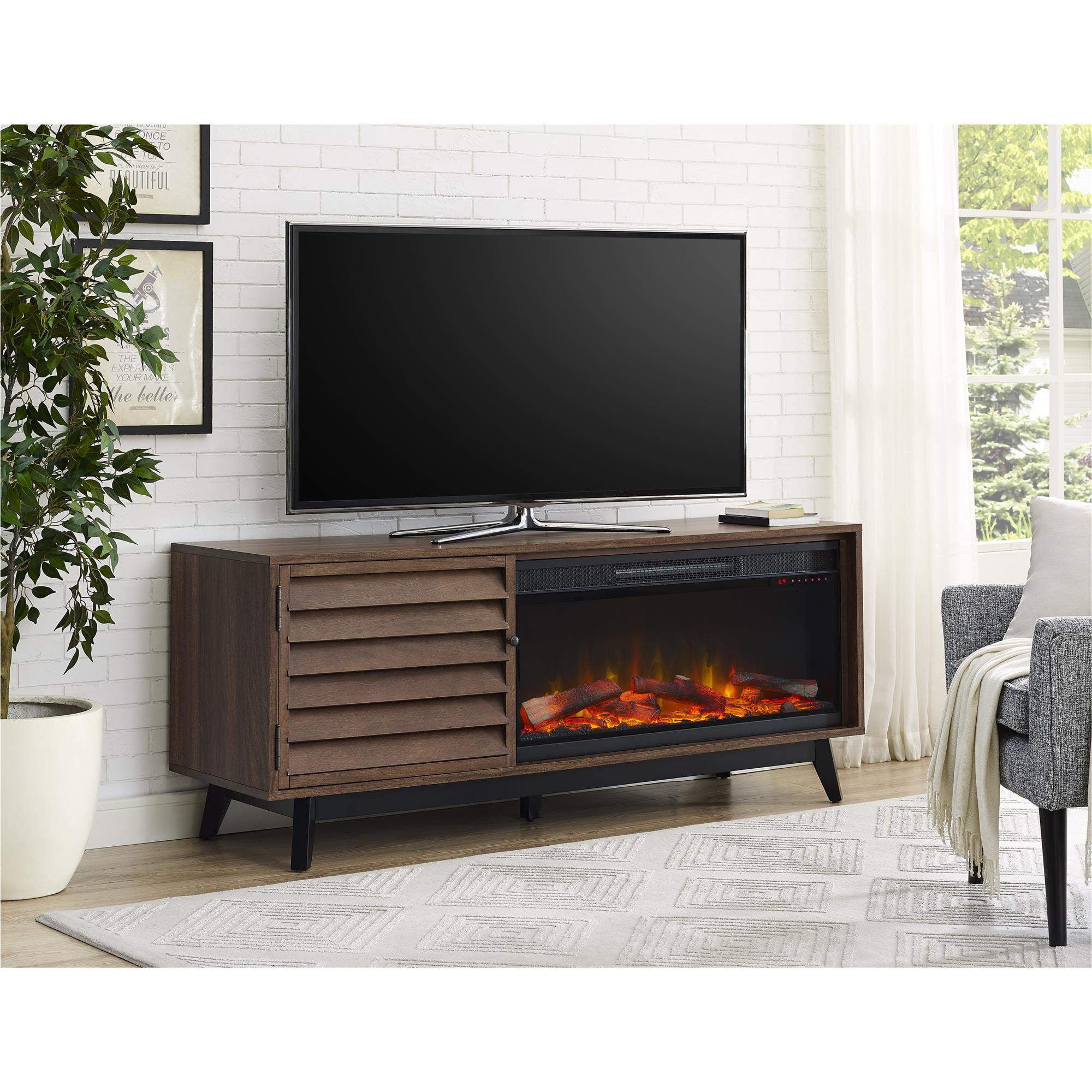 Ameriwood Home Vaughn Fireplace Tv Console For Tvs Up To 60 Wide