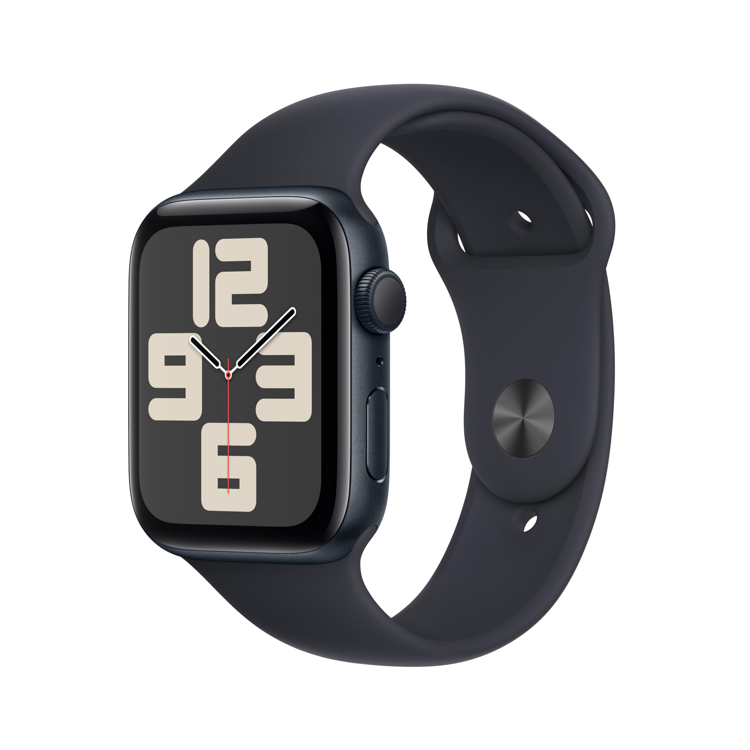 Open Box Apple Watch SE (2nd Gen) [GPS 44mm] Smartwatch with Aluminum Case with Midnight Sport Band M/L. Fitness & Sleep Tracker, Crash Detection, Heart Rate Monitor - Midnight