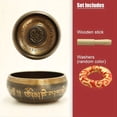 thumbnail image 5 of Tibetan Singing Bowl 8cm Size Scripture Bowl Helpful for Meditation Yoga Relaxation Chakra Healing Prayer, 5 of 5