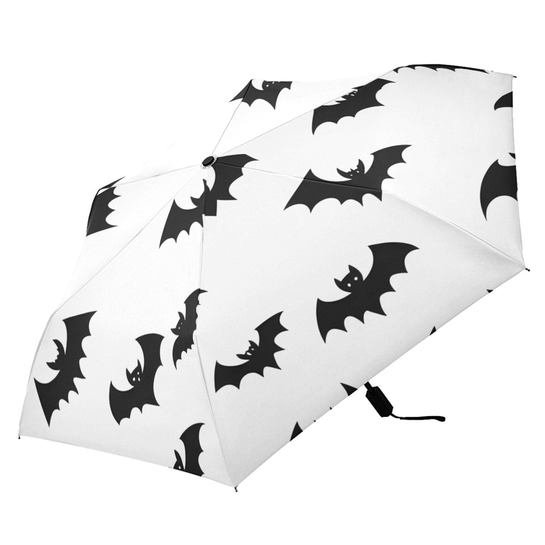 ALAZA Bat Silhouettes UPF 50+ Compact Folding Umbrella for Rain Travel Umbrella Packable