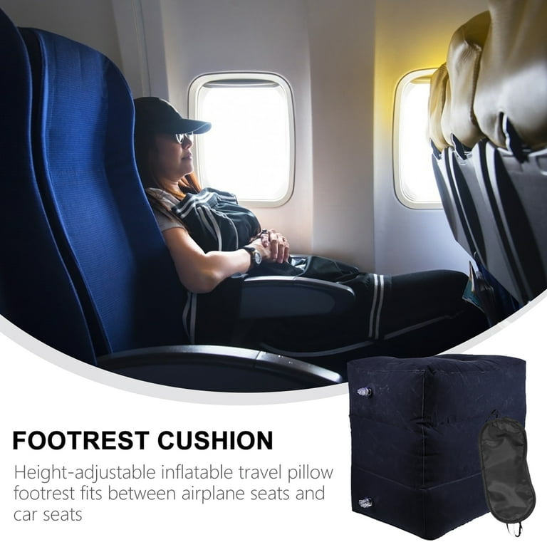 Footrest Inflatable Airplane Foot Rest Pillow Travel Cushion Stool