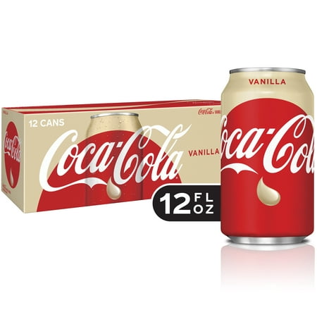 (3 Pack) Coca-Cola Soda, Vanilla, 12 Fl Oz, 12