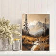 thumbnail image 2 of Qisvanset 12x16 Inch Autumn Mountain Forest Canvas Wall Art, Warm Earth Tone Rustic Nature Home Wall Decor, 2 of 8