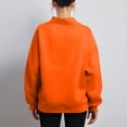 thumbnail image 6 of Mock Neck Sweatshirt Women 2026 Fall Fashion Oversized Turtleneck Pullover Fleece Long Sleeve Sweatshirts Tops,Saffron XL, 6 of 7