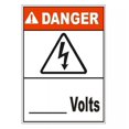 thumbnail image 1 of Señal de seguridad para electricistas de metal y aluminio, de peligro de alto voltaje, tamaño de pared: 8 x 12 pulgadas, 1 of 4