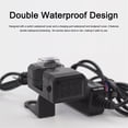 thumbnail image 4 of Labymos Dual USB Motorcycle Phone Charger with Waterproof Switch, 9-24V Input, 2.1A+1A Output, ABS Material, Handlebar & Rearview Mirror Mount, 1.5m Cable, Black CD-3021, 4 of 6