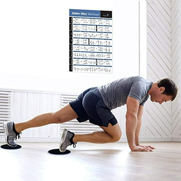 Body Glove 2 Pcs Gym Gliding Discs Fitness Core Sliders Abs Exercise Workout