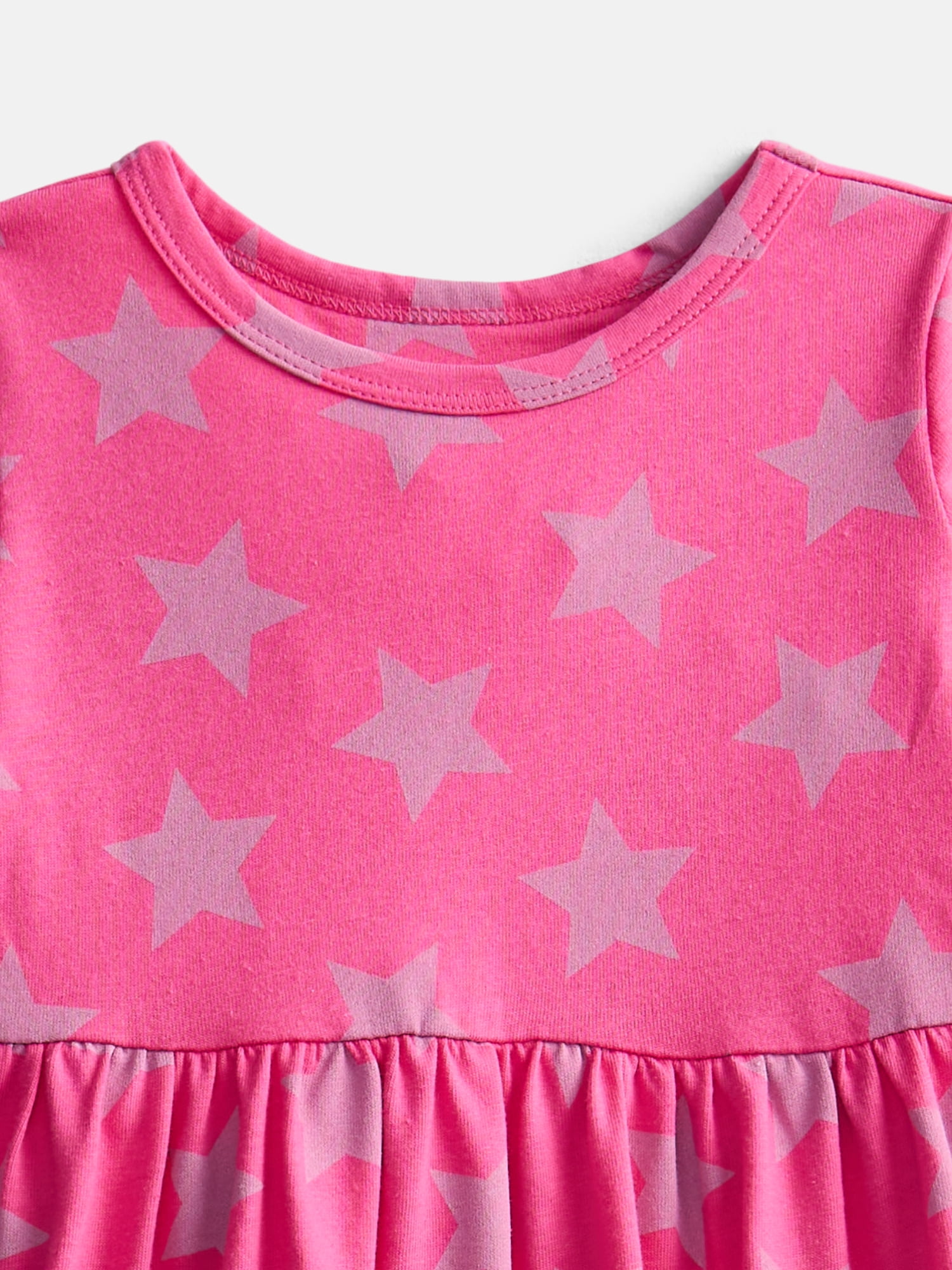 Wonder Nation Baby and Toddler Girls' Play Dress with Long Sleeves, Sizes 0M-5T