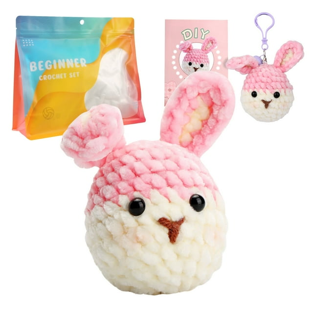 Beginner Crochet Doll Kit, with Step-by-Step Video Tutorial and Yarn Crochet Hook Accessories, DIY Crafts for Adults and Kids, Complete Package for Easy Making, Birthday Gift