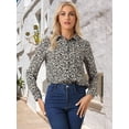 thumbnail image 2 of INSPIRE CHIC Women's Button Down Long Sleeve Ditsy Floral Shirt, 2 of 6